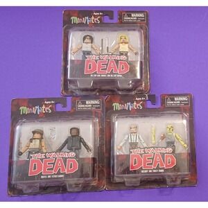3 NEW The Walking Dead MiniMates Series 8 Carl Grimes Gregory Rosita Figure